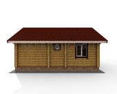 Проект Дом 57 (Небольшой дом с двумя небольшими спальнями, кухней и гостиной, объединенными в одно помещение)